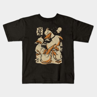 Kung Fu Peking Ducks, Chinese Cartoon Style Kids T-Shirt